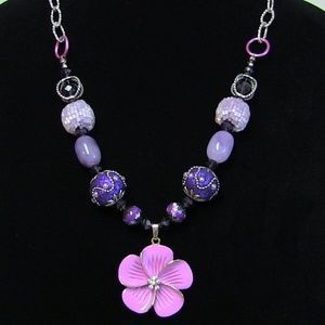 Purple Magnolia Necklace